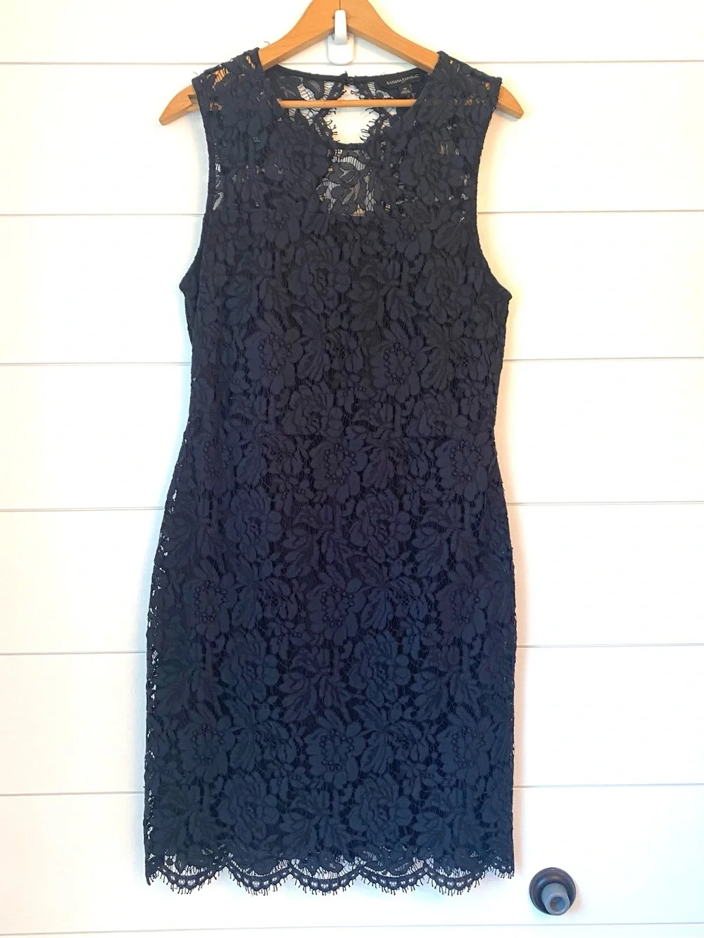 Banana Republic Navy Floral Lace Dress (size 10)